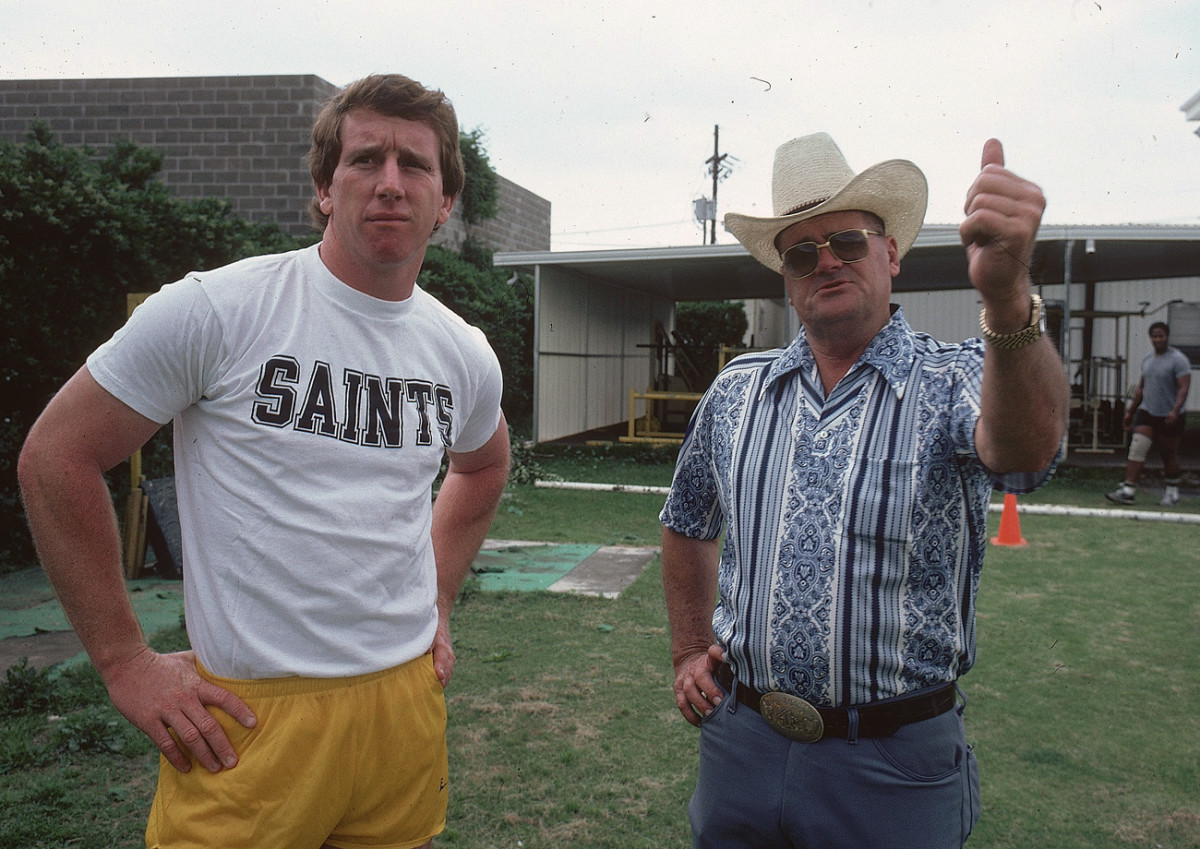 Bum Phillips, who took over in ’81, would be Manning’s fifth full-time head coach in New Orleans.